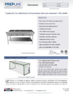 Prepline 60" Four Well Electric Hot Food Steam Table with Undershelf - 110V - Image 8