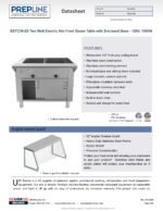 Prepline 32" Two Pan Sealed Well Electric Hot Food Steam Table with Sneeze Guard and Enclosed Base - 120V, 1000W - Image 8