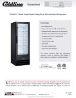 Coldline G10-B 21" Glass Door Merchandiser Refrigerator with LED Lighting, Black - Image 6