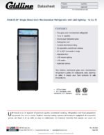 Coldline G12E-B 24" Single Glass Door Merchandiser Refrigerator with LED lighting, Black, 12 Cu. Ft. - Image 7