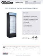 Coldline G15-B 26" Glass Door Merchandiser Refrigerator with LED lighting, Black - Image 7