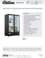 Coldline G2-B 49" Two Glass Door Merchandiser Refrigerator with LED Lighting, Black - Image 6