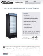 Coldline G28-B 28" Single Glass Swing Door Merchandiser Refrigerator - Black - Image 7