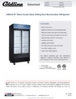 Coldline G40S-B 40" Two Glass Sliding Door Merchandiser Refrigerator with LED Lighting - Black - Image 8