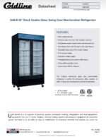 Coldline G48-B 48" Two Glass Door Merchandiser Refrigerator with LED Lighting - Black - Image 11