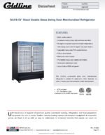 Coldline G53-B 53" Double Glass Swing Door Merchandiser Refrigerator with LED Lighting - Black - Image 11