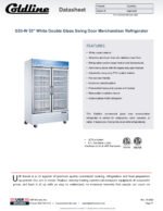 Coldline G53-W 53" Double Glass Swing Door Merchandiser Refrigerator with LED Lighting - White - Image 6