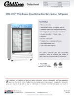 Coldline G53S-W 53" Double Glass Sliding Door Merchandiser Refrigerator with LED Lighting, White - Image 8