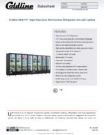 Coldline G8-B 197" Eight Glass Door Merchandiser Refrigerator with LED Lighting, Black - Image 7