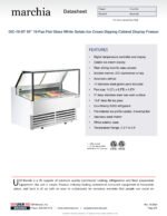 Marchia GIC-10-ST 56" 10-Pan Flat Glass White Gelato Ice Cream Dipping Cabinet Display Freezer - Image 7