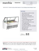 Marchia GIC-13-ST 70" 13-Pan Flat Glass White Gelato Ice Cream Dipping Cabinet Display Freezer - Image 7