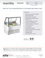 Marchia GIC-7-ST 42" 7-Pan Flat Glass White Gelato Ice Cream Dipping Cabinet Display Freezer - Image 6