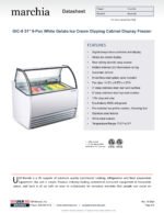 Marchia GIC-9 51" 9-Pan White Gelato Ice Cream Dipping Cabinet Display Freezer - Image 8