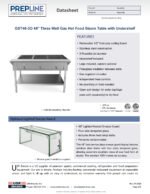 Prepline 48" Three Well Gas Hot Food Steam Table with Lighted Sneeze Guard and Undershelf - Image 7