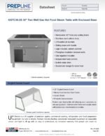 Prepline 32" Two Pan Sealed Well Gas Hot Food Steam Table with Sneeze Guard and Sliding Doors - Image 8