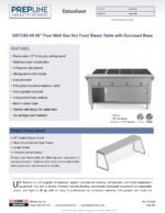 Prepline 60" Four Pan Sealed Well Gas Hot Food Steam Table with Sneeze Guard and Sliding Doors - Image 8