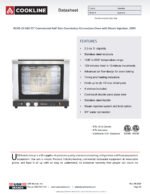 Cookline HCVE-32-240 23" Commercial Half Size Electric Countertop Convection Oven with Steam Injection, 220V - Image 5