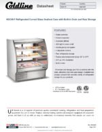 Coldline HDC48-F 48" Refrigerated Curved Glass Seafood Case with Built-in Drain and Rear Storage - Image 4