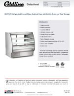 Coldline HDC72-F 72" Refrigerated Curved Glass Seafood Case with Built-in Drain and Rear Storage - Image 3