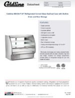 Coldline HDC84-F 84" Refrigerated Curved Glass Seafood Case with Built-in Drain and Rear Storage - Image 3