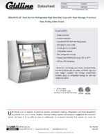Coldline HDL48-DS 48" Dual Service Refrigerated High Meat Deli Case with Rear Storage, Front and Rear Sliding Glass Doors - Image 5