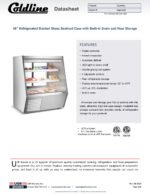 Coldline HDL48-F 48" Refrigerated Slanted Glass Seafood Case with Built-in Drain and Rear Storage - Image 4