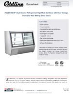 Coldline HDL60-DS 60" Dual Service Refrigerated High Meat Deli Case with Rear Storage, Front and Rear Sliding Glass Doors - Image 4