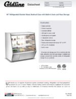 Coldline HDL60-F 60" Refrigerated Slanted Glass Seafood Case with Built-in Drain and Rear Storage - Image 4