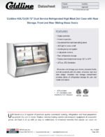 Coldline HDL72-DS 72" Dual Service Refrigerated High Meat Deli Case with Rear Storage, Front and Rear Sliding Glass Doors - Image 4