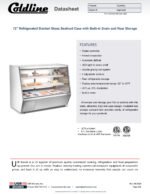 Coldline HDL72-F 72" Refrigerated Slanted Glass Seafood Case with Built-in Drain and Rear Storage - Image 4