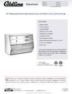 Coldline HDL84-F 84" Refrigerated Slanted Glass Seafood Case with Built-in Drain and Rear Storage - Image 3