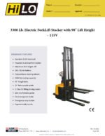 HiLo 3300 Lb. Electric ForkLift Stacker with 98" Lift Height - 115V - Image 7