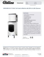 Coldline ICE550-FA-BD250-30 550 lb. Modular Full Cube Ice Machine with Ice Dispensing Bin, Air Cooled - Image 4