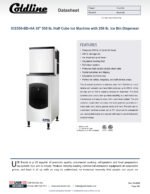 Coldline ICE550-HA-BD250-30 550 lb. Modular Half Cube Ice Machine with Ice Dispensing Bin, Air Cooled - Image 3