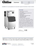 Coldline ICE550M-FA-B375-30 550 lb. Modular Full Cube Ice Machine with 375 lb. Bin, Air Cooled - Image 5