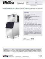 Coldline ICE550M-FA-B445-30 550 lb. Modular Full Cube Ice Machine with 445 lb. Bin, Air Cooled - Image 3