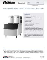 Coldline ICE800M-HA 48" 800 lb. Modular Half Cube Ice Machine with 1000 lb. Bin, Air Cooled - Image 2