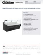 Coldline LDC48-F 48" Refrigerated Flat Straight Glass Fish Display Case with Ice Bin and Drain - Image 7