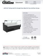 Coldline LDC48 48" Refrigerated Flat Straight Glass Meat Deli Case with Rear Storage - Image 8