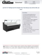 Coldline LDC72-F 72" Refrigerated Flat Straight Glass Fish Display Case with Ice Bin and Drain - Image 5