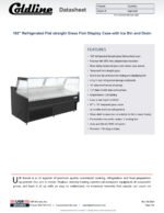 Coldline LDC98-F 102" Refrigerated Flat straight Glass Fish Display Case with Ice Bin and Drain - Image 6