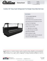 Coldline LDCD102 102" Deep Depth Refrigerated Flat Straight Glass Meat Deli Case with Rear Storage - Image 10