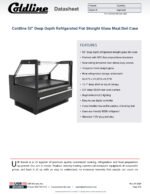 Coldline LDCD52 52" Deep Depth Refrigerated Flat Straight Glass Meat Deli Case with Rear Storage - Image 10