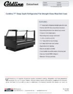 Coldline LDCD77 77" Deep Depth Refrigerated Flat Straight Glass Meat Deli Case with Rear Storage - Image 11