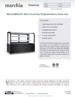 Marchia MB60-B 60" Black Curved Glass Refrigerated Bakery Display Case - Image 6