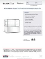 Marchia MB60-W 60" White Curved Glass Refrigerated Bakery Display Case - Image 6