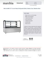 Marchia MB72 72" Curved Glass Refrigerated Bakery Display Case, Stainless Steel - Image 7