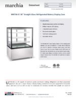Marchia MBT36-ST 36" Straight Glass Refrigerated Bakery Display Case - Image 9