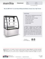 Marchia MBT36 36" Curved Glass Refrigerated Bakery Display Case, High Volume - Image 10