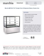 Marchia MBT48-ST 48" Straight Glass Refrigerated Bakery Display Case - Image 9